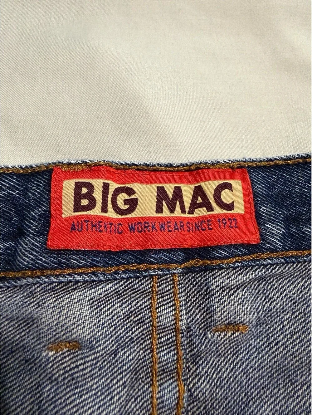 Big Mac Workwear Shorts Mens 36 Blue Denim Classic Chore Jorts 5 Pocket Casual